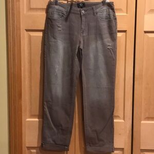 New G by Giuliana Distressed Gray Jeans